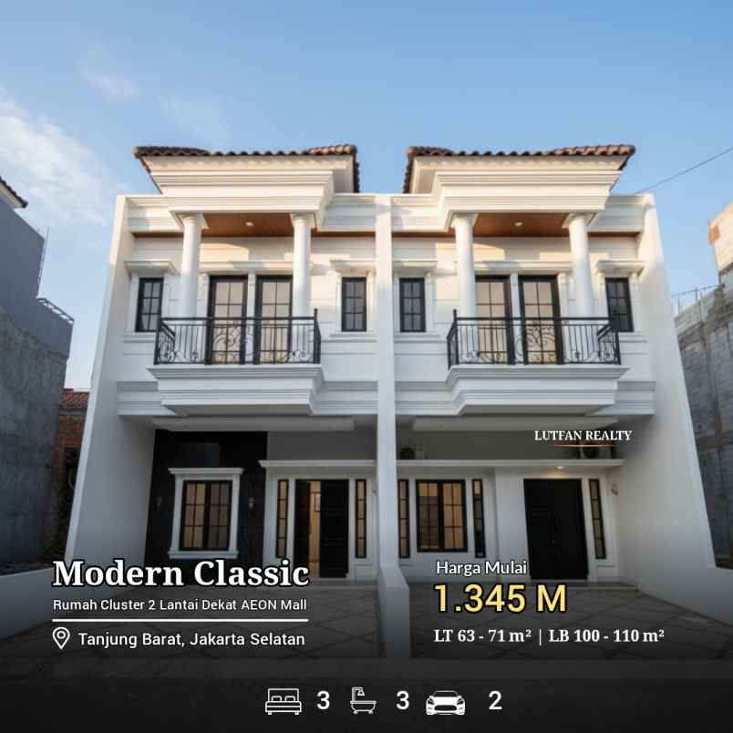 rumah tanjung barat dekat dalam cluster