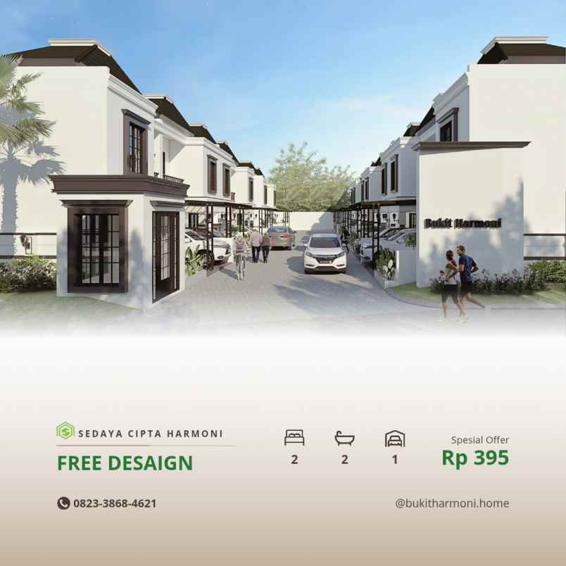 rumah vila 2 lantai dekat kota batu di karangploso