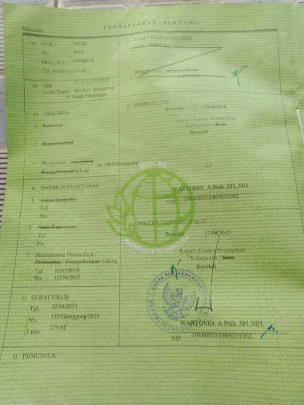 tanah asri tengah kampung
