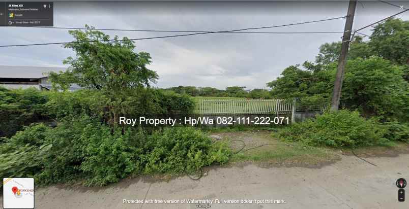 tanah jl kima xix bira kec