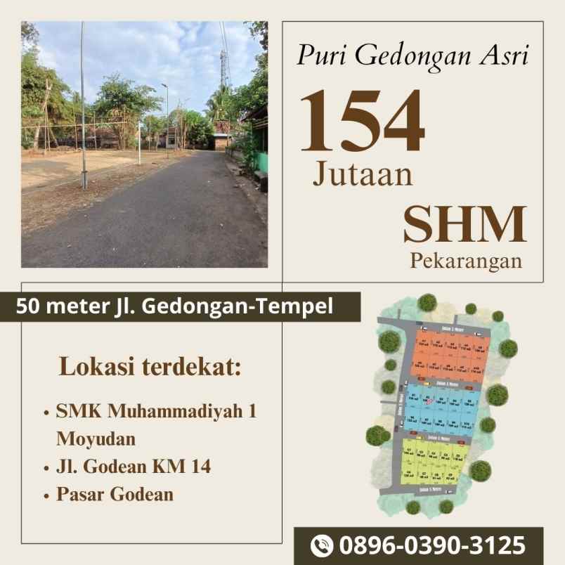 tanah murah 200 meter jalan raya godean km 14