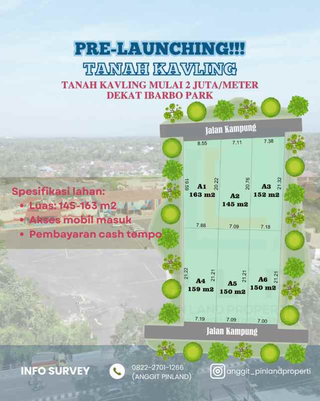 tanah murah dekat ibarbo park jalan magelang