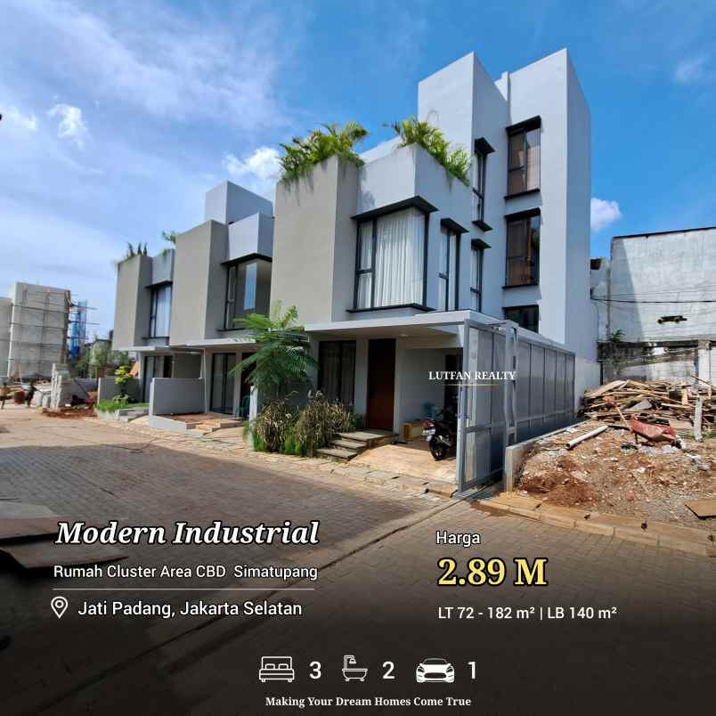 townhouse jati padang dekat area cbd simatupang