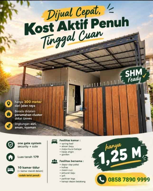 dijual kost kalisegoro