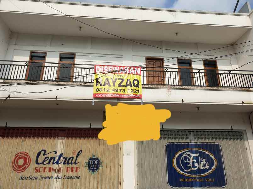 dijual ruko gudang kantor jalan kh wachid hasyim