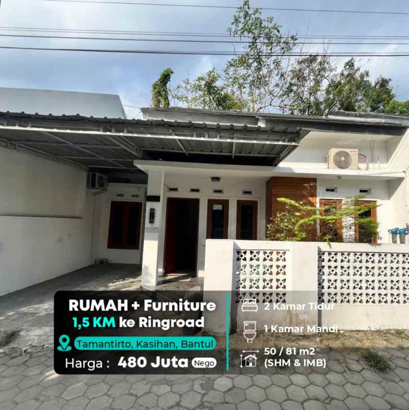 dijual rumah 1 5 km ke ringroad