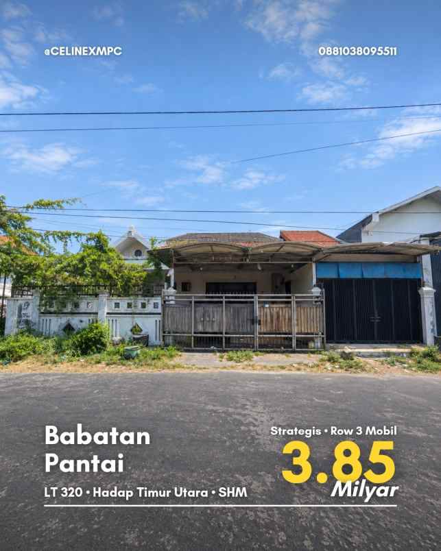dijual rumah babatan pantai