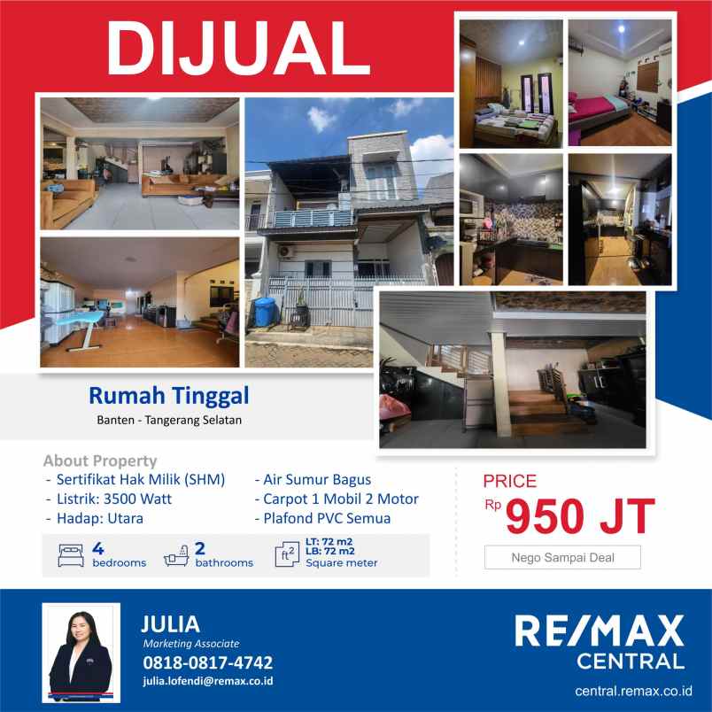 dijual rumah bagus shm banten tangerang