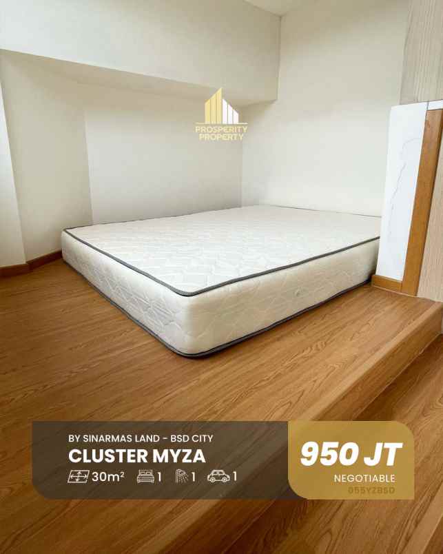 dijual rumah cluster myza flathouse bsd
