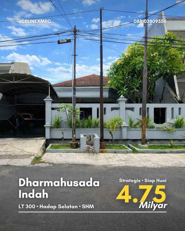 dijual rumah dharmahusada indah