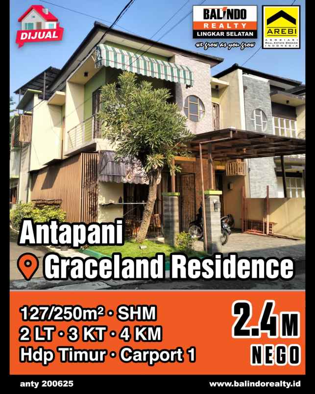 dijual rumah graceland residence