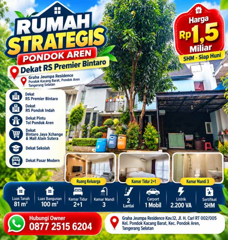 dijual rumah graha jeumpa residence kav