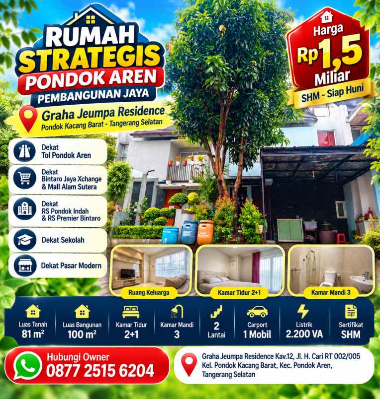 dijual rumah graha jeumpa residence kav