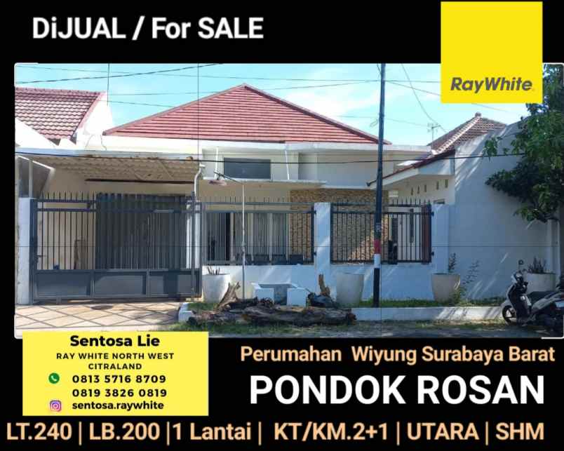 dijual rumah jalan pondok rosan