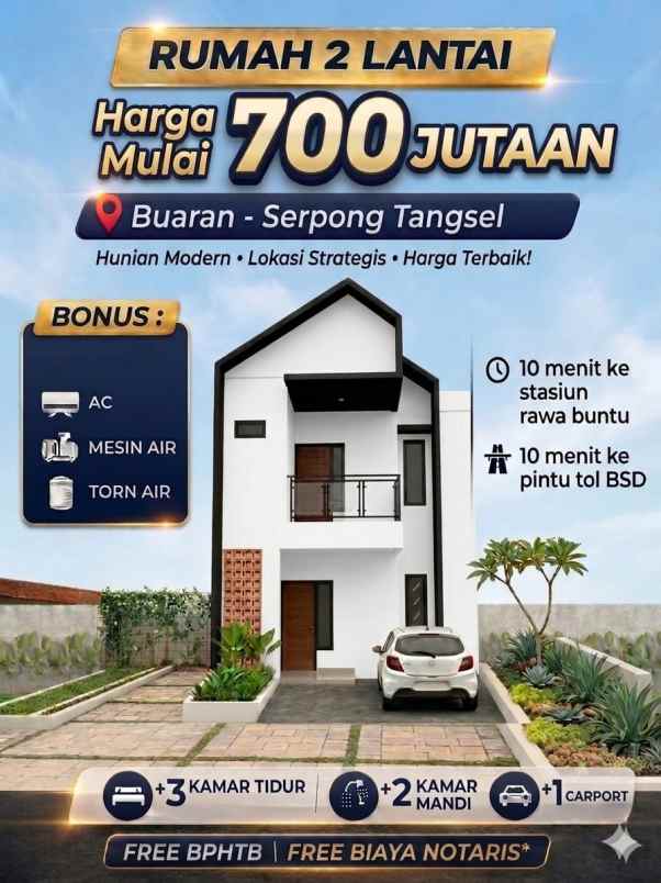 dijual rumah jln sawah baru serpong