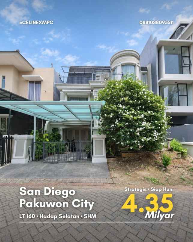 dijual rumah san diego pakuwon city