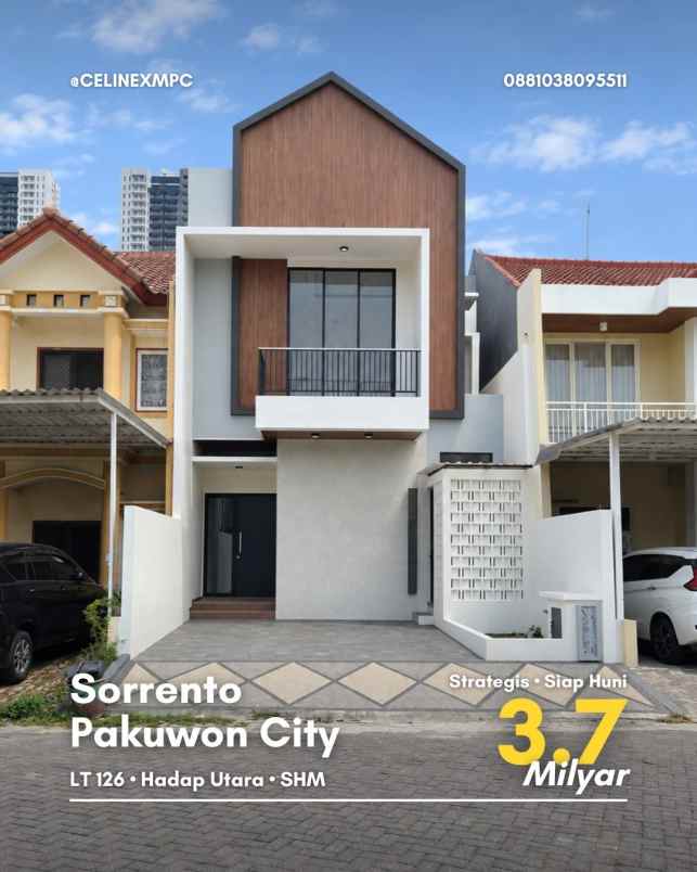 dijual rumah sorrento pakuwon city