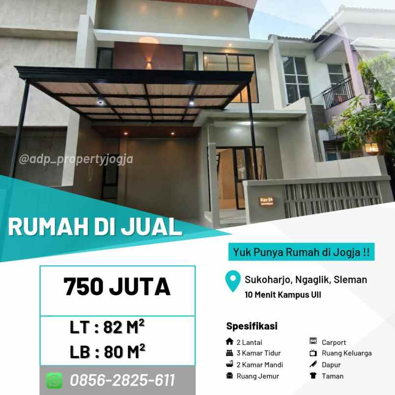 dijual rumah sukoharjo ngaglik sleman
