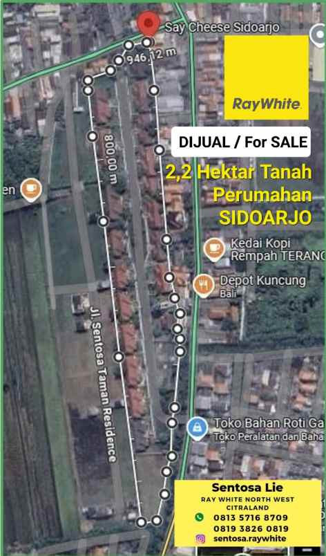 dijual tanah jalan gajah mada
