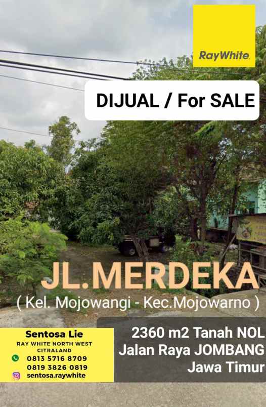 dijual tanah jalan merdeka