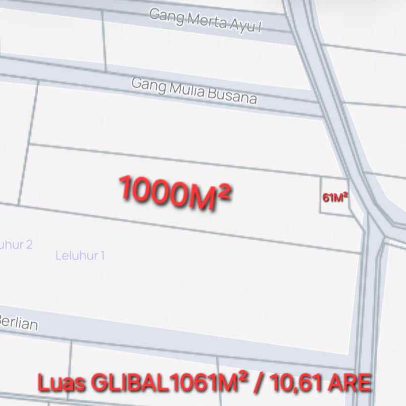 dijual tanah jl intan permai lp kerobokan