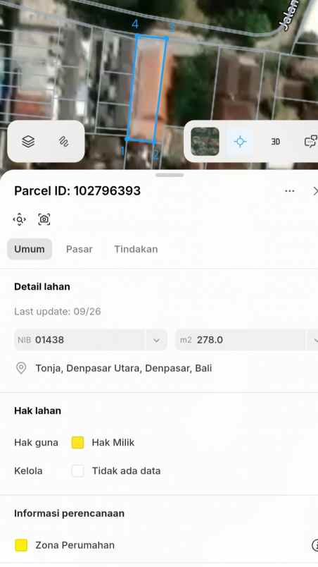 dijual tanah jl ratna