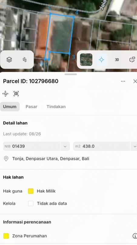 dijual tanah jl ratna