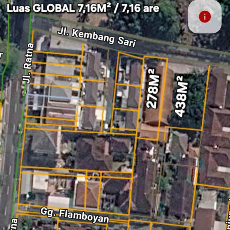 dijual tanah jl ratna