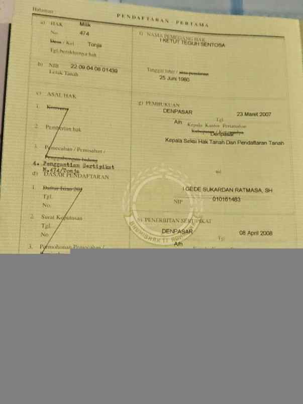 dijual tanah jl ratna