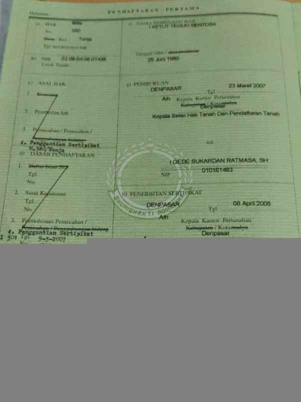 dijual tanah jl ratna