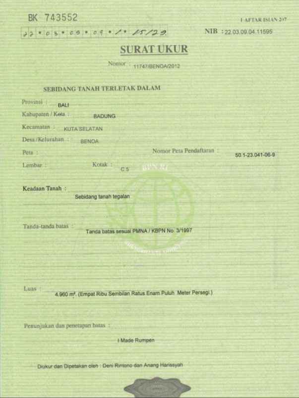 dijual tanah jl raya kampial