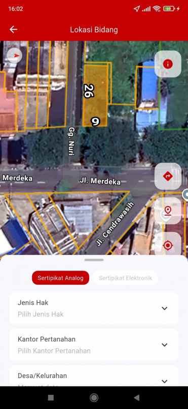 dijual tanah merdeka barat