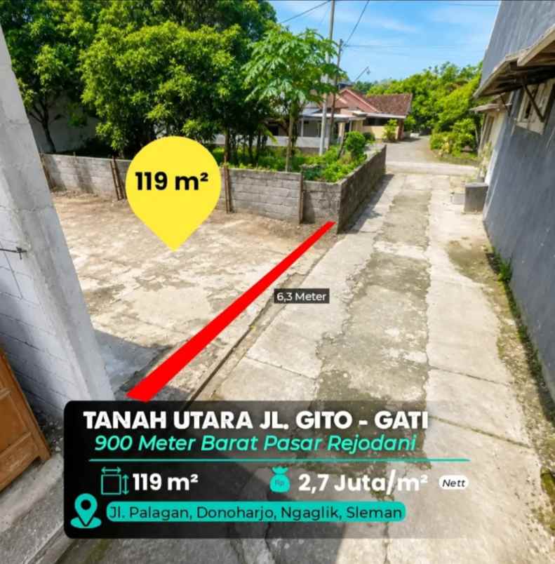 dijual tanah palagan km 10