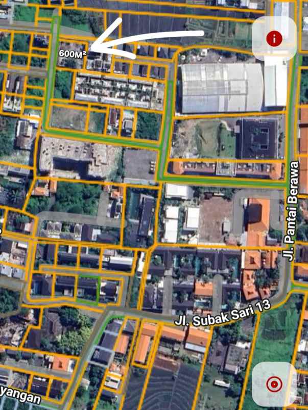 dijual tanah pantai berawa