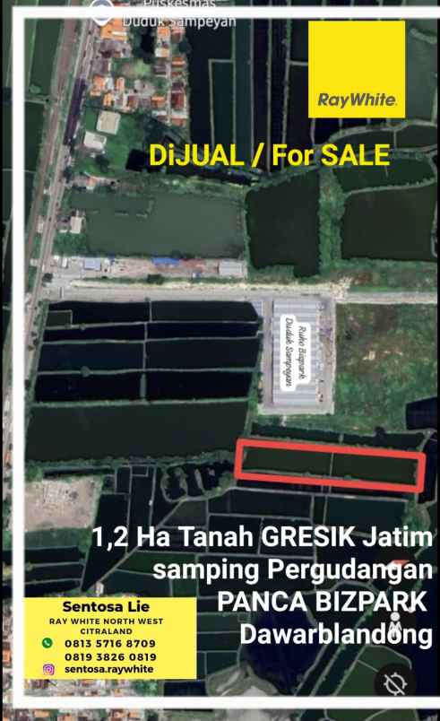 dijual tanah raya gresik babat