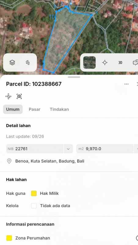 dijual tanah sawangan