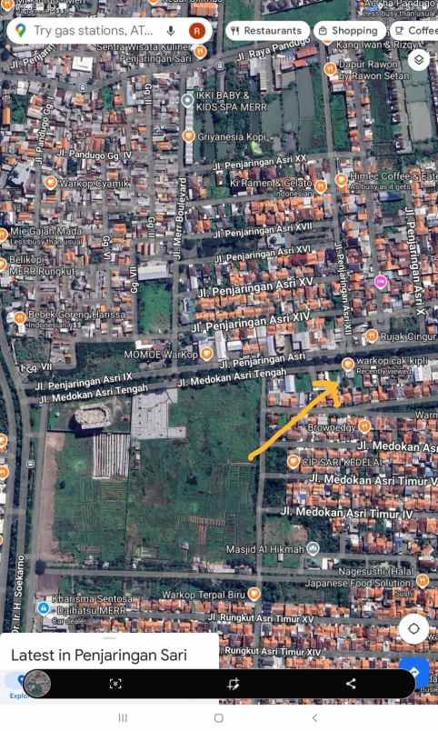 dijual tanah siap bangun di raya medokan asri rungkut