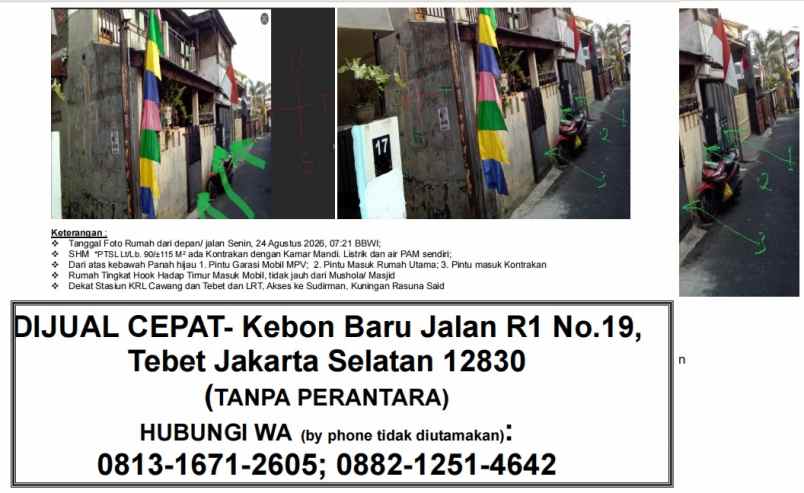 dijual tanpa perantara langsung pemilik