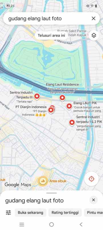 disewakan gudang elang laut sit pik 3 lantai