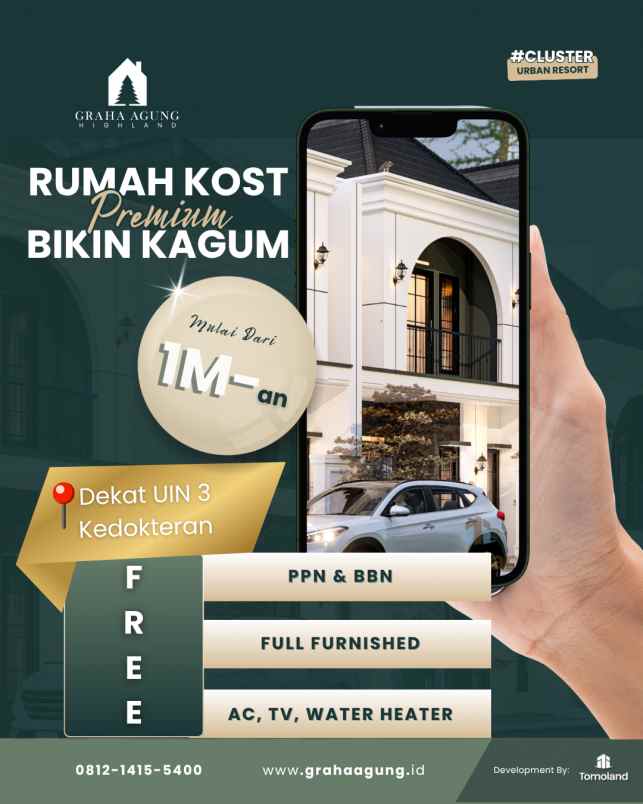 hub jual rumah kos full furnish malang