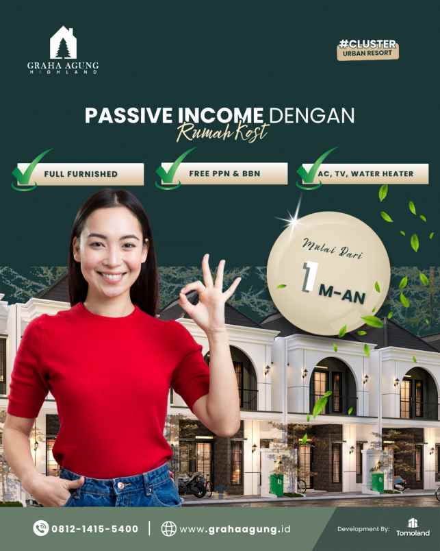 hub jual rumah kost malang bangunan 2 lantai