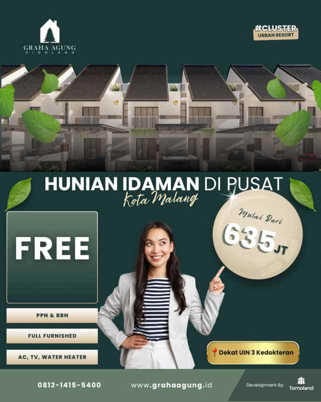 hub rumah kos full furnish cocok investasi
