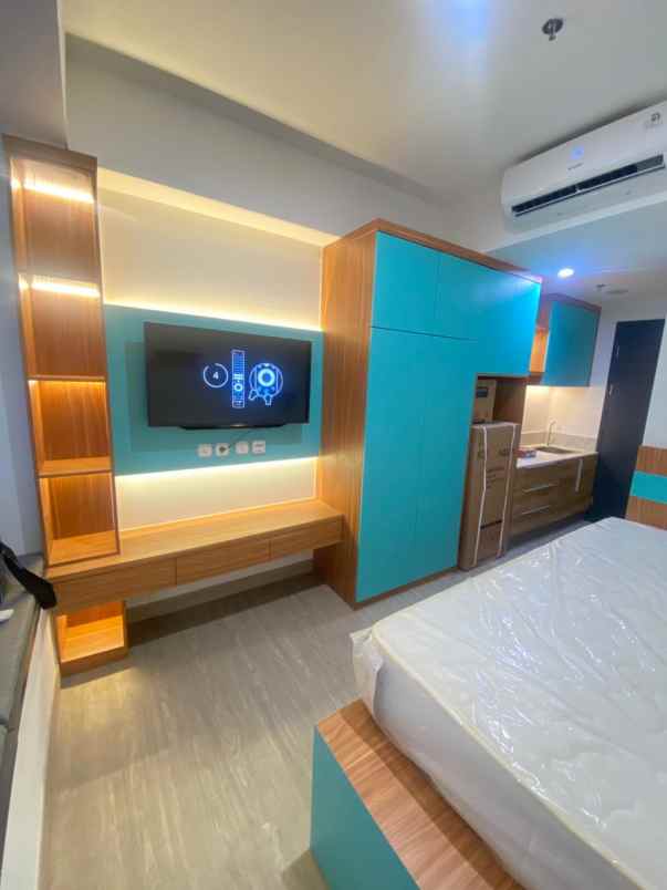 jual studio apartment collins boulevard serpong