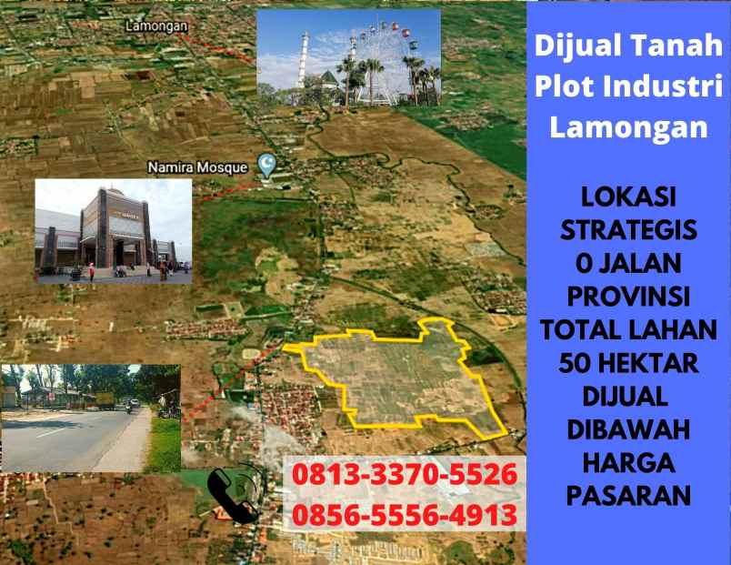 jual tanah cocok untuk pabrik di lamongan