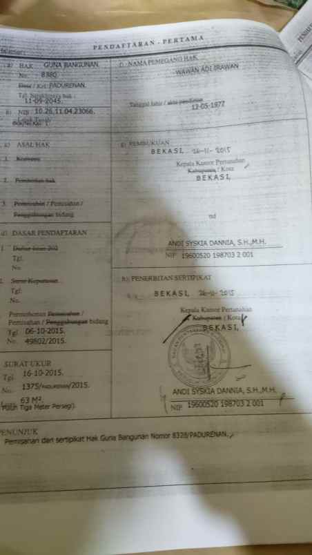 kavling siap bangun di pedurenan kota bekasi