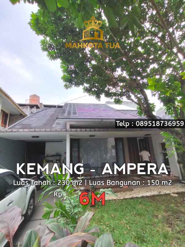 kemang rumah tinggal siap huni sudah direnovasi
