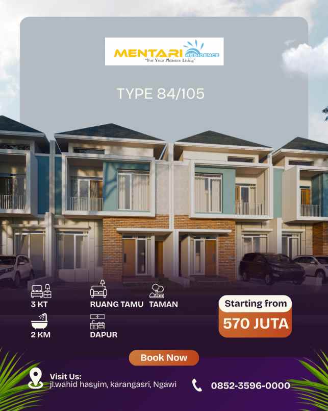 perumahan komersil ngawi tanpa bank