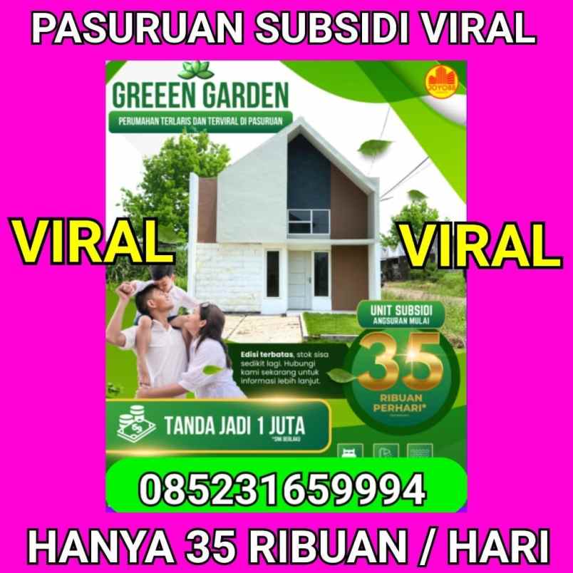 perumahan subsidi terlaris pasuruan green garden