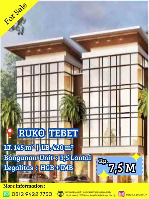 ruko gudang kantor tebet