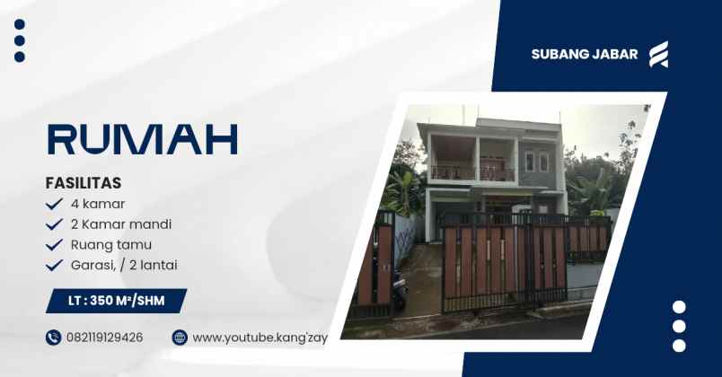 rumah 2 lantai jalan cagak subang